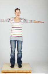 Whole Body Woman T poses Casual Slim Studio photo references